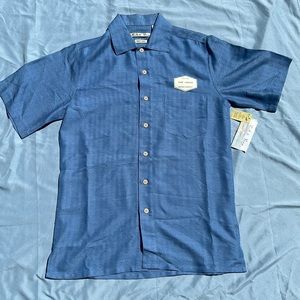 🆕Batik Bay Sport button down short sleeve Marine Blue size Small
